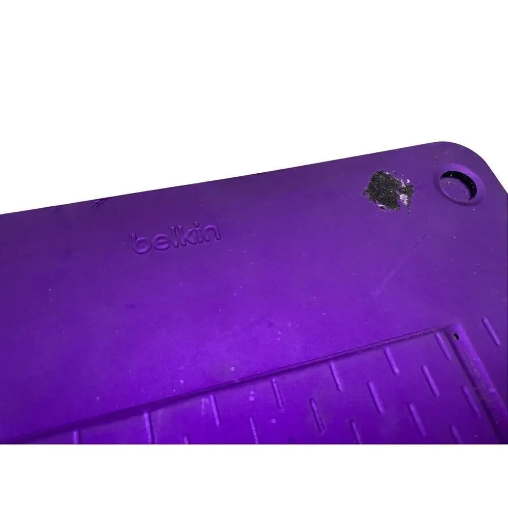 Belkin F5L152 Slim Style Keyboard Case Purple White Untested For Parts